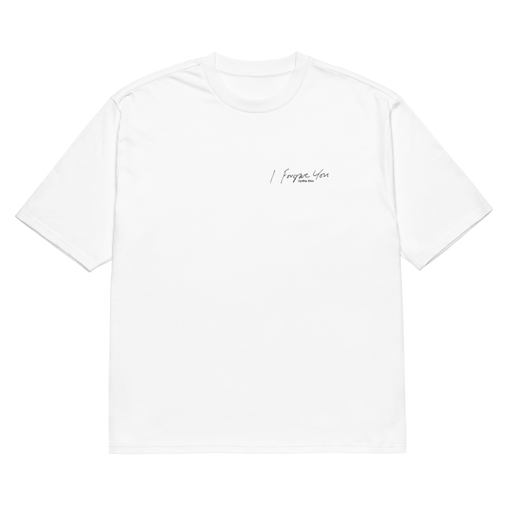 I Forgive You Script White T-Shirt Front